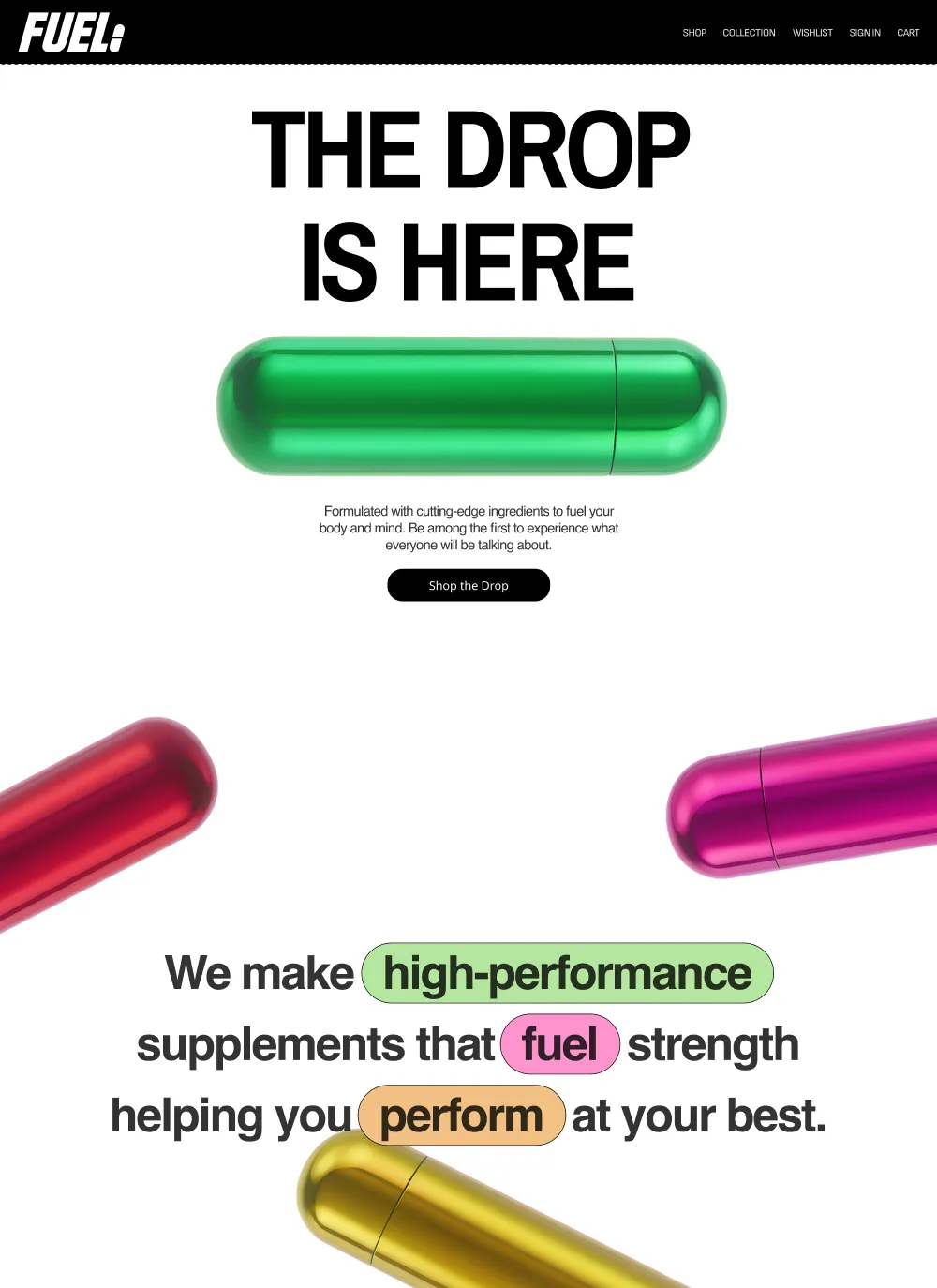 Landing Page for New Product Drop