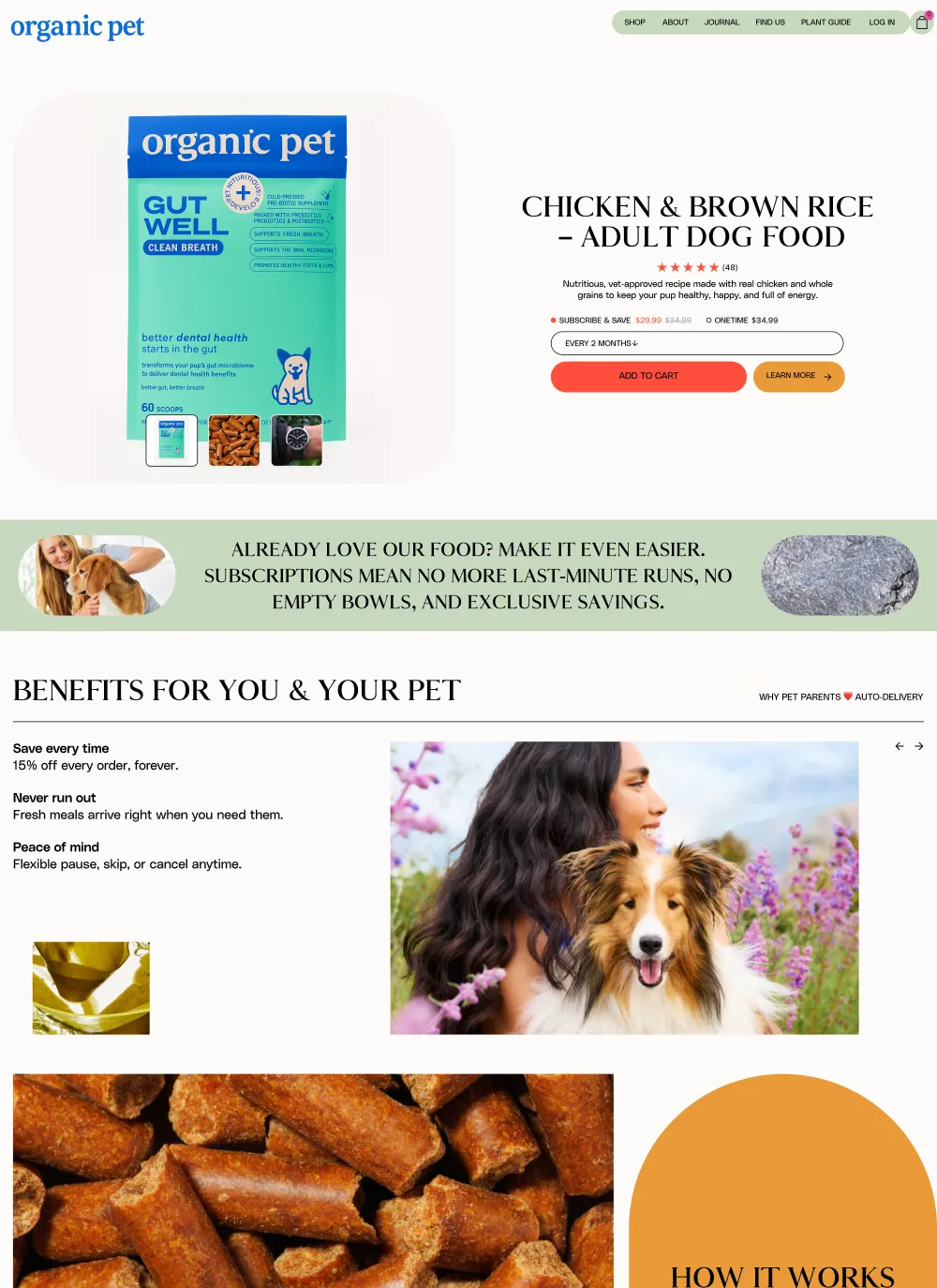 Product Page for Returning Customers
