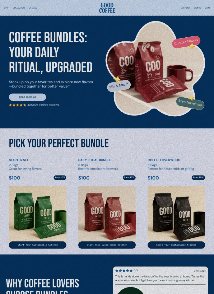 Coffee Bundles Page